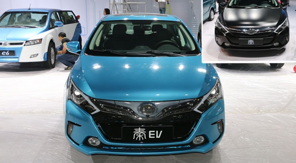 比亞迪秦純電動(dòng)版面世 電池是混動(dòng)版3倍